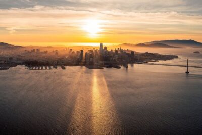 Airplane San Francisco Sunset Flight Tour - Route Highlights: Oakland to the Golden Gate in One Sweep