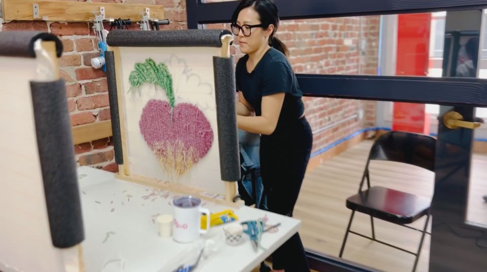 Rug Tufting Workshop - Coffee, snacks, and good instruction that shows up in the details