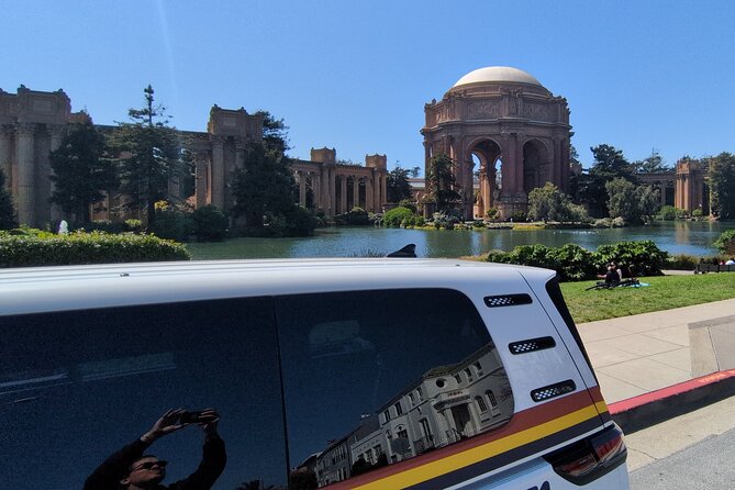 San Francisco Private City Tour in New EV Volkswagen Van - Palace of Fine Arts Theatre and Golden Gate Bridge: short stops, big payoff