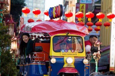 San Francisco Private Group City Tour 2.5 Hours - Lucky Tuk Tuk - Fisherman’s Wharf, Yoda Fountain, and Palace of Fine Arts stops
